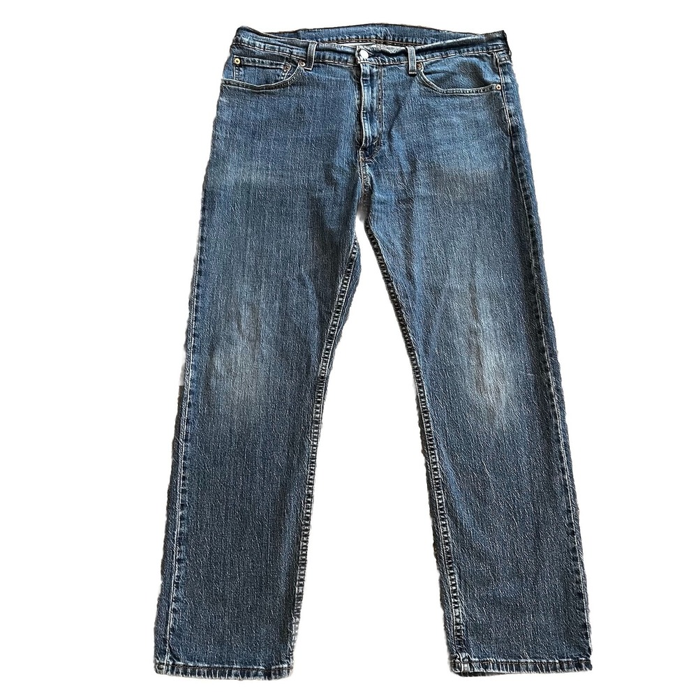 Levi's Jeans Mens Size 38x30 505 Straight Leg Medium Blue Wash Regular Fit Denim